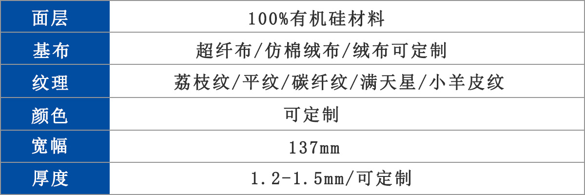 汽车用品有机硅皮革